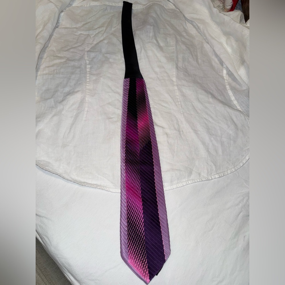 Elegant Purple and Black Tie